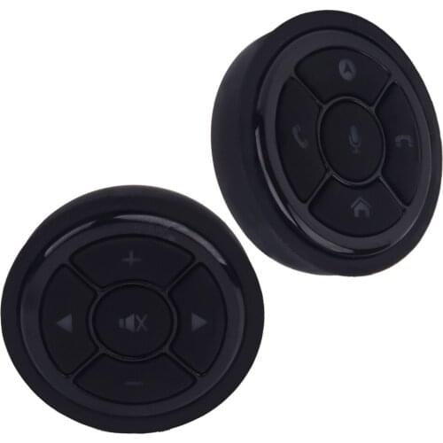 Beler Black Wireless Car Steering Wheel Button Key Remote Control Controller for Stereo DVD GPS With Night Light Universal