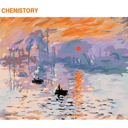 CHENISTORY Frameless Abstract Landscape DIY Painting By Numbers Modern Wall Art Picture Acrylic Paint By Numbers For Living Room