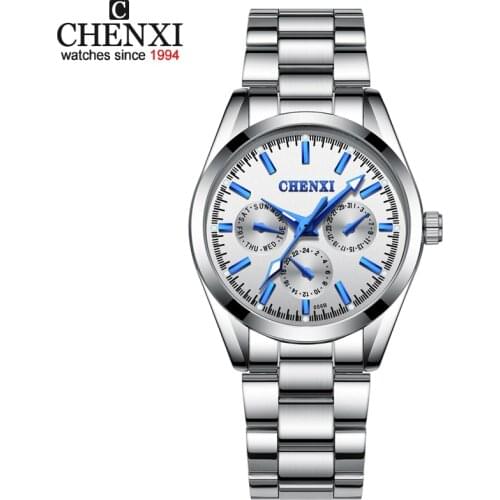 CHENXI Silver Watch Womens Watches Lady Fashion Bracelet Quartz Wristwatches Female Clock Relogio Feminino Montre Femme