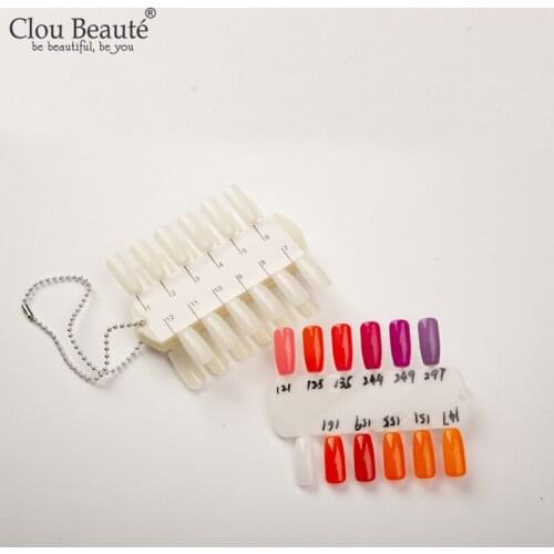 Clou Beaute 24 colors Professional Nail Practice Varnish Gel Display DIY Nail Color Chart Pallete Manicure Blanks Nails Tools