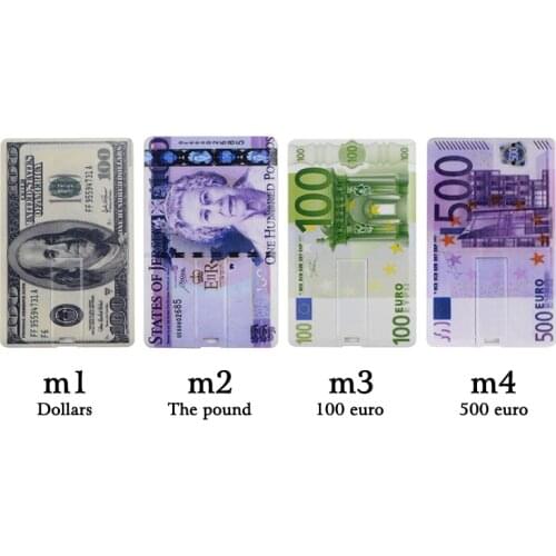 Pen drive 64GB 32GB 16GB 8GB 4GB money usb flash drive 128GB 256GB dollar pound euro memory stick mini card pendrive