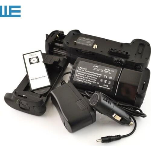MB-D12 Battery Grip+IR Remote Control+ EN-EL18A EN-EL18 Battery+EN-EL18A Charger for Nikon D800 D800E D810 Digital SLR Cameras