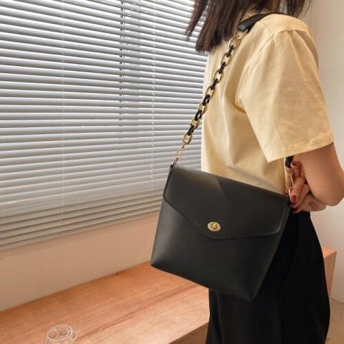 Personality Korean Fashion Small Square Bag Daily Commuter Handbag New Simple Fashion Female Bag Shoulder Bag Messenger Bag