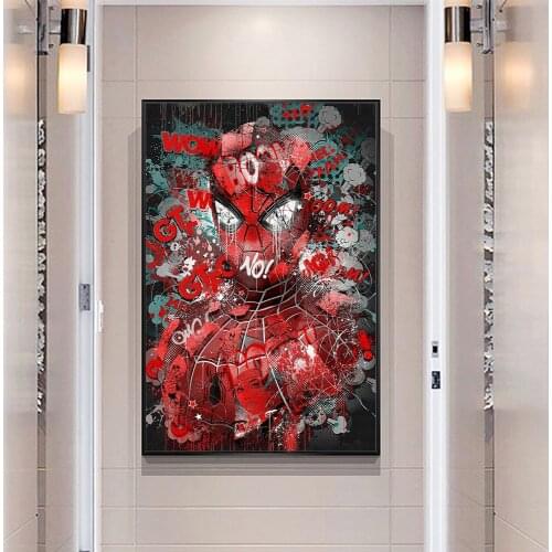 Superhero Anime Canvas Painting TheAvengers Spiderman Wall Art Picture Print Home Decoration Wall Poster Living Room Decor Mural