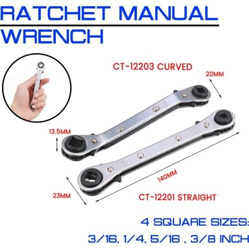 Ratchet Manual Wrench 1/4 3/8 3/16 5/16 Air Conditioning Refrigeration Valve Professional Wrench Tools