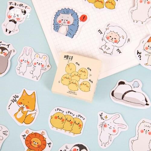Candy poetry Animal Alliance mini paper diary sticker Scrapbooking Decoration label 1 lot = 1 pack = 45 pcs retail