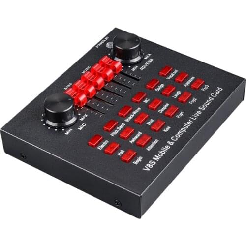 Microphone Sound Mixer Bluetooth-compatible Sound Card Audio Mixing Sound Card Console Amplifier Computer Sound Adapter