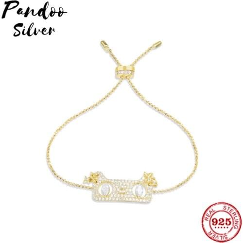 Ashion Charm Sterling Silver Copy 1:1 Copy,Adjustable Yellow Silver Cat Necklace Women 2021 Jewelry Gift With Logo