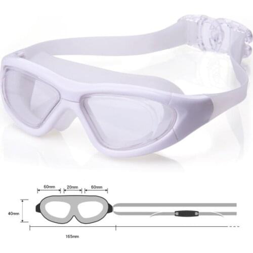 Swimming Goggles White Clear Version Transparent Lens Professional Women Silicone Waterproof Pool Diving Glasses Swim Eyewear