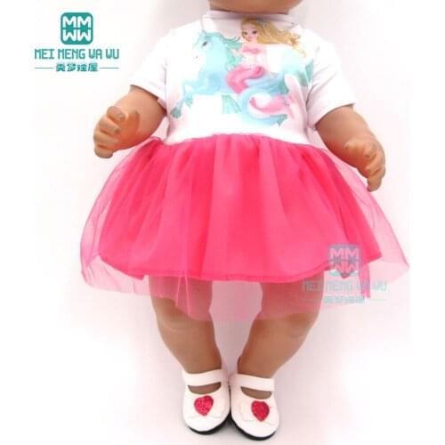 Doll clothes for 43cm new born doll accessories Casual princess dress, baby jacket set, shoes