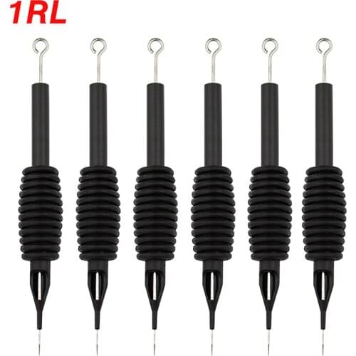 OPHIR 6PCS/Lot 1RL Sterile Disposable Tattoo Nozzle Needle Tips and Tube 3/4 Grip_TA110(1RL)-6x