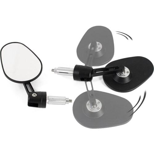 12-18mm Inner Size Oval CNC Aluminum Motorcycle Handle Bar End Rotate 360 degrees Foldable Rear View Side Mirrors