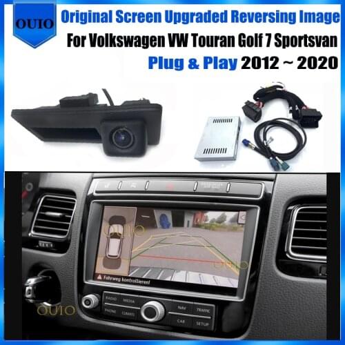 Plug Play Original Screen Input Rear Camera For Volkswagen vw Touareg 7P MK2 Tiguan B7 2012 ~ 2020 Reverse BackUp Parking Camera