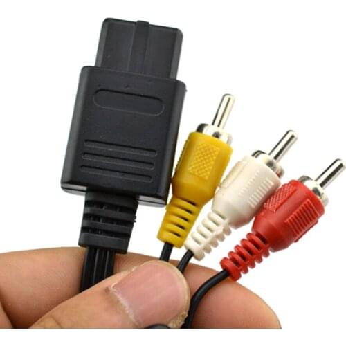 Xunbeifang 100pcs a lot Wholesale RCA Cord for Super Nintendo for 64 AV Cable for N64 for GameCube for SNES