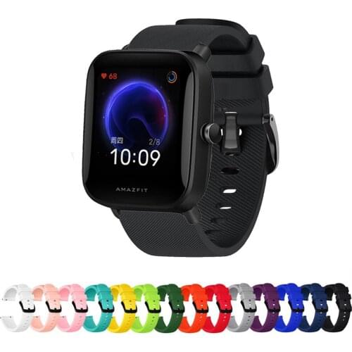 20mm Soft Silicone Sport Replacement Bracelet For Huami Amazfit Bip U Pro/Bip S Lite／GTS 2 Mini 2E 2 Straps Watchbands Correas