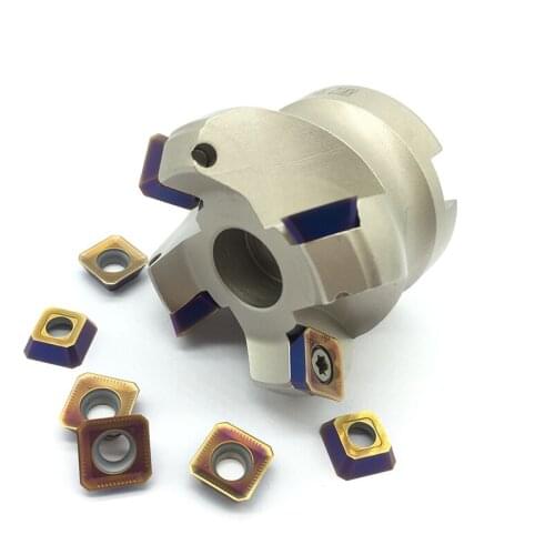 SEKT1204 10pcs +KM12-50-22-4T-1pcs Milling Cutter carbide Insert Face Mill Shoulder Cutter For Milling Machine