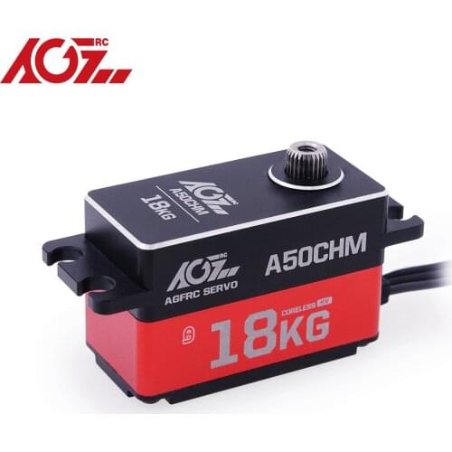 AGFRC A50CHM 18KG 0.11Sec Digital Metal Gear 1/10th On-Road HV Low Profile Coreless Budget Servo for RC Touring Airplane Robot
