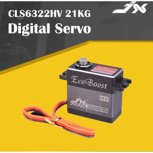 JX Servo CLS6322HV 21KG Large Torque High Voltage CNC Aluminium Shell Metal Gear Coreless Digital Servo For RC Helicopter