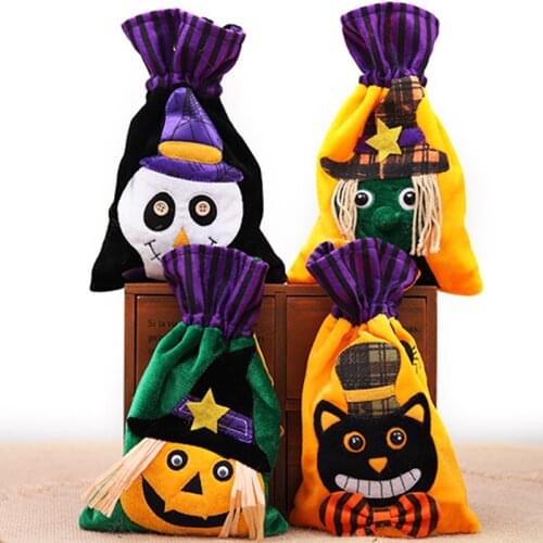 Halloween Candy Bag Non Woven Creative Handbag Children Festival Pumpkin Gift Bag Party Performance Dress Up Accessories