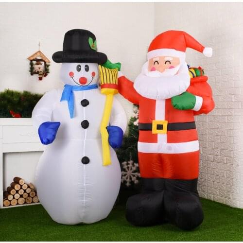 LED Inflatable Santa Gift Bag Luminous Inflatable Model Christmas Decoration Garden Props Ornaments Yard Lawn Decoration