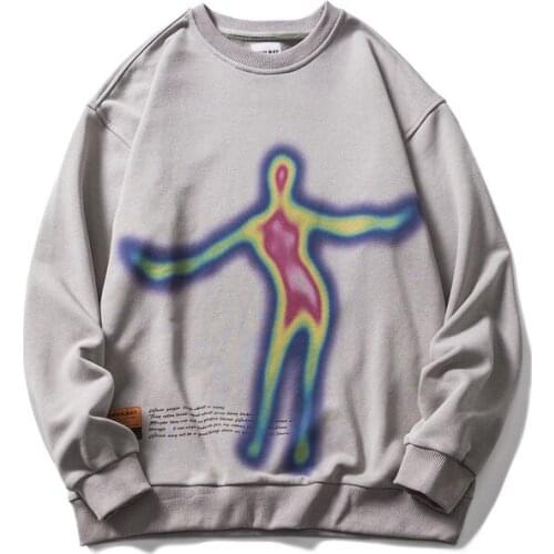 Distorted Portrait Printing Hoodies Mens Sweaters 2021 Fashion Male Loose Tops Harajuku Hip Hop Casual Streetwear Pullover