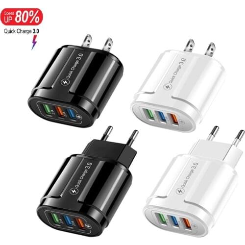 USB Fast Charger Quick Charge 3.0 Universal Wall Mobile Phone Tablet Chargers for iphone 11 Samsung Huawei Charging Charger