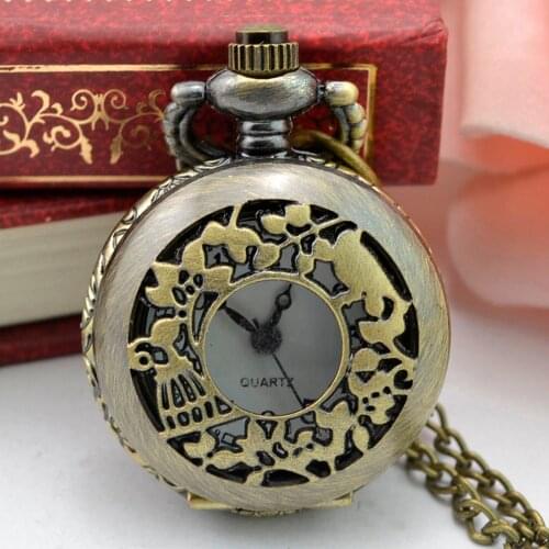 Vintage Steampunk Classic Nostalgic Pocket Watch Bronze Design Pocket Watch Quartz Pendant Necklace Gift карманные часы 50
