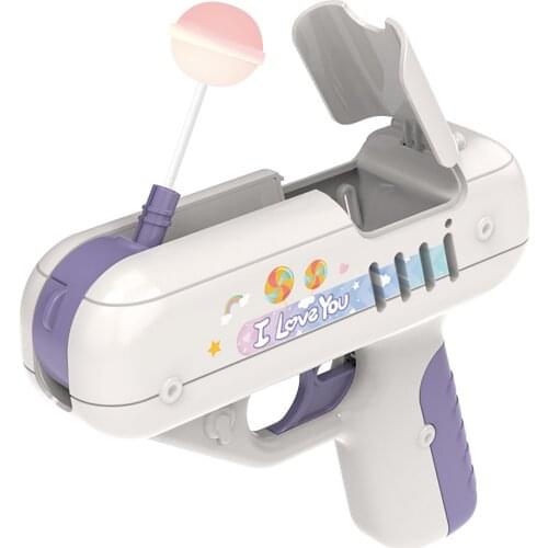 Funny Candy Gun Sugar Surprise Lollipop Gun Sweet Toys Lollipop Storage Toy for Children Adult I Love You for Girlfriends Light