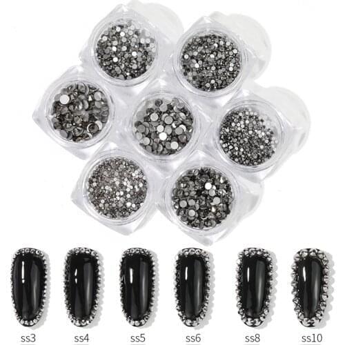 1 box new gold AB glitter shiny crystal nail rhinestone 3d beauty shiny diy nail accessory decor