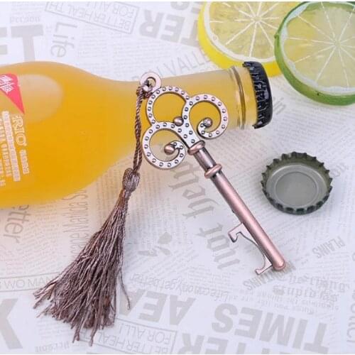 100 pieces/lot)Antique Gold Plated Alloy Metal Victorian Key Bottle Opener Wedding Favors Guest Gift SN1024