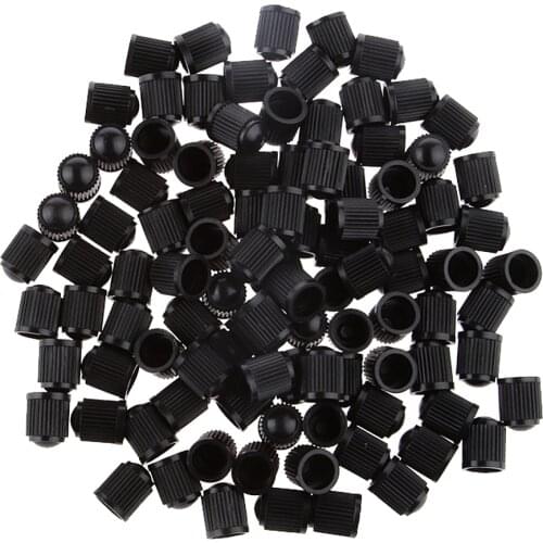 100 Pcs Plastic Wheels Tire Valve Stem Cap Lid Air Cover For Auto Car Truck