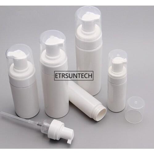 100pcs Cleanser Mousse Bottle Empty Refillable Plastic Pump Bottle Vial Trip Pot Foam Soap Liquid Mousse F3553