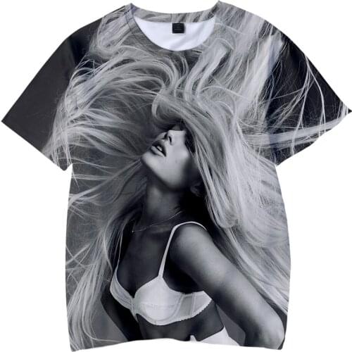 2021 Ariana Grande 3D Printed t-shirt men women T-shirts Casual Streetwear Clothes Fashion kids Summer Short Sleeve ladies tops