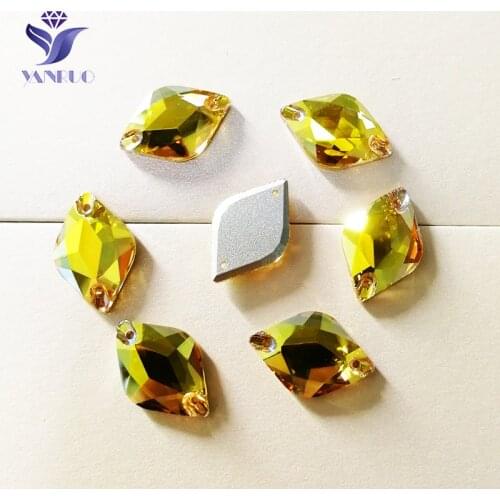 3211 Lemon Стразы AAAAA Quality Flatback Neeedlewrok for Rhinestones Diamond Glass Sew On Stones Crystals For Nails Diy Clothes