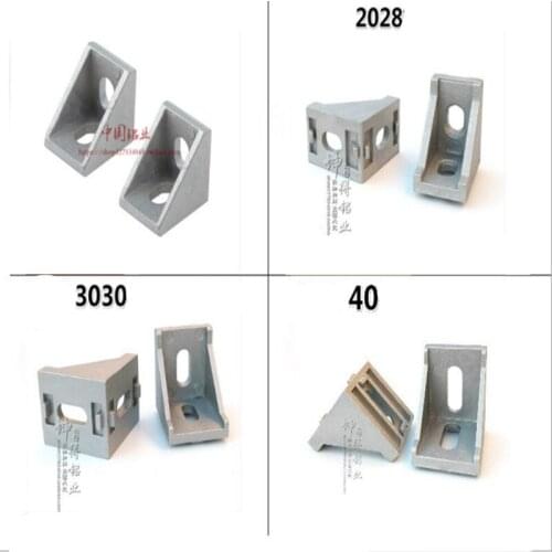 4PCS/SET 2020 3030 4040 4545 Aluminum Profile Piece Corner Code Alloy Connection