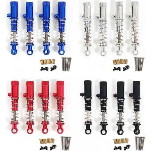 4pcs/set Metal Shock Absorber Damper for WPL C14 C24 C34 C44 MN D90 D91 MN45 MN96 MN99 RC Car Modification Upgrade Accessories