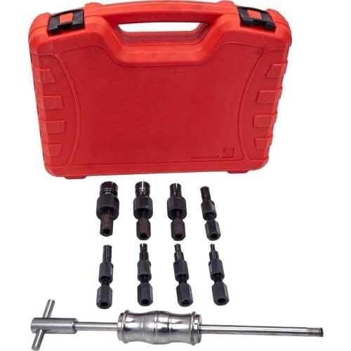 9pc Remover Slide Hammer Internal Tool Kit Slide Hammer Puller T-Handle 8 - 32MM