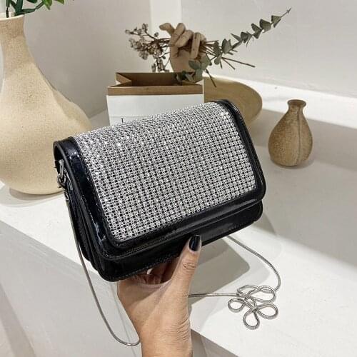 Diamond Flap Bag Fashion Bags For Women 2020 Purses And Handbags Luxury Designer High Quality Messenger Bag Bling Women Purse