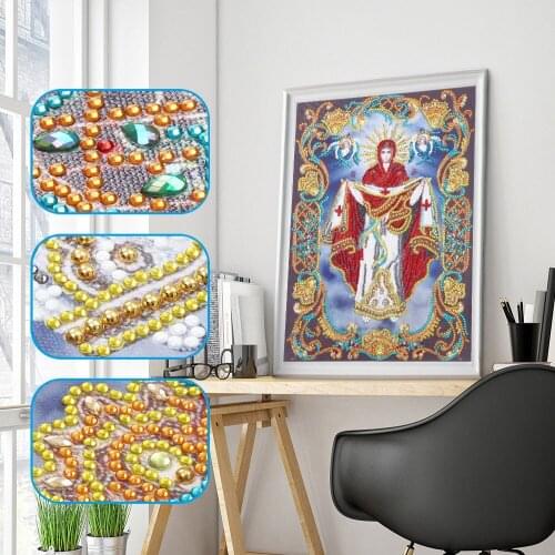 New 5D Crystal Round Diamond Painting DIY Diamond Painting Embroidery Home Decor Diamond Mosaic Religious Character Gift
