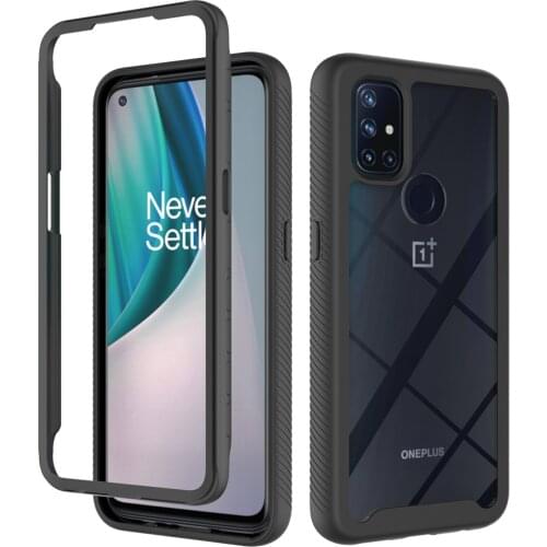 2 in 1 Full Protection Cover For OnePlus Nord N10 5G Case Shockproof Crystal Clear Cases For OnePlus Nord N100 N200 Phone Cover