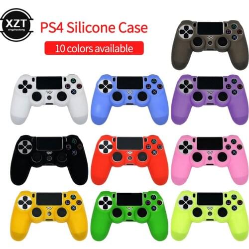 For PS4 Sony Playstation 4 Slim Controller Case Video Game Controller Accessory Soft Silicone Flexible Rubber Shell Cover