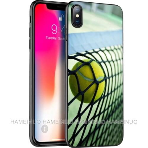 Black tpu case for iphone 5 5s SE 2020 6 6s 7 8 plus X 10 XR XS 11 pro MAX silicon cover case ennis ball movement