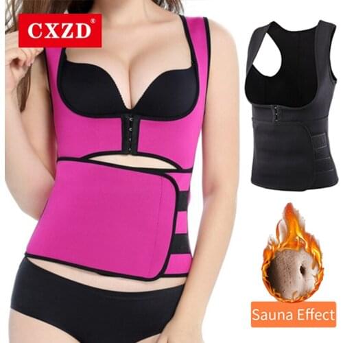 CXZD Waist Trainer Shapewear Sexy Bustiers Corsage Modeling Strap Body Shapers Corset Cincher Fat Burner Workout Tummy Tank Tops