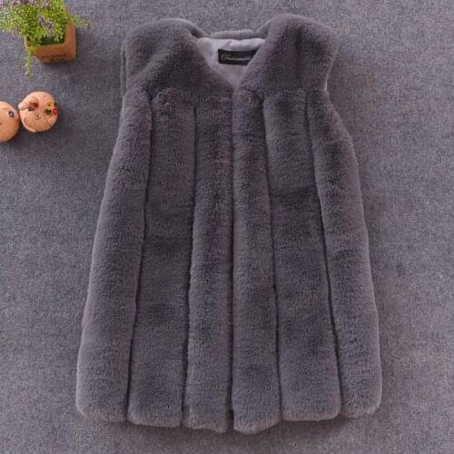 Children Sleeveless Jacket Baby Girls Warm Vests & Waistcoats Children Spring Faux Fur Vests Girl Solid Color Waistcoat Vest