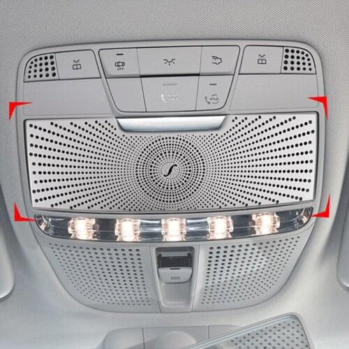 For Mercedes Benz C Class W205 GLC Car Reading Light Cover trim decoration strips Interior roof Lamp Frames auto accessories