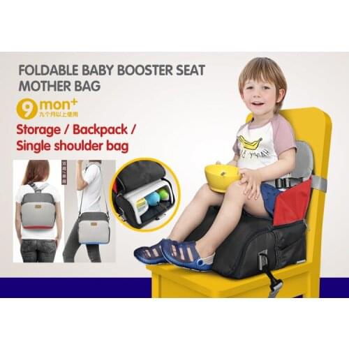 Travel with baby artifact simple mummy shoulders female mother large capacity portable bb baby children dining chair bag