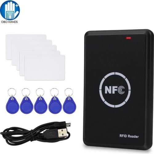 RFID Copier Duplicator 125KHz Key fob NFC Smart Card Reader Writer 13.56MHz Encrypted Programmer USB UID T5577 EM4305 Cards Tags