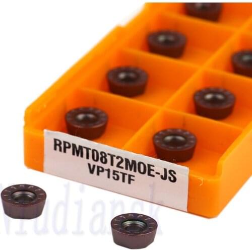RPMT08T2MOE-JS Milling Cutter RPMT10T3MOE-JS CNC Lathe Tools RPMT1204MOE-JS VP15TF Carbide Inserts Stainless Steel Turning Tools
