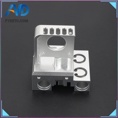 Aluminum Alloy X Shaft Carriage Kit Silver Nema 17 Motor Mount +X Slider+ Belt Clip For Prusa I3 MK2 E3d Titan Aero Extruder