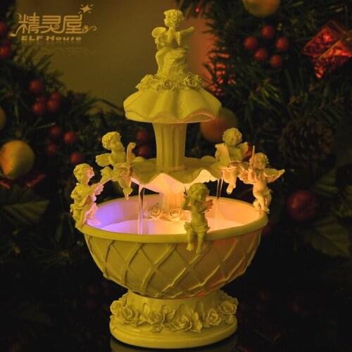 Creative home furnishing birthday gift to send men and lanterns Cupid fountain girl girlfriend novelty and practical